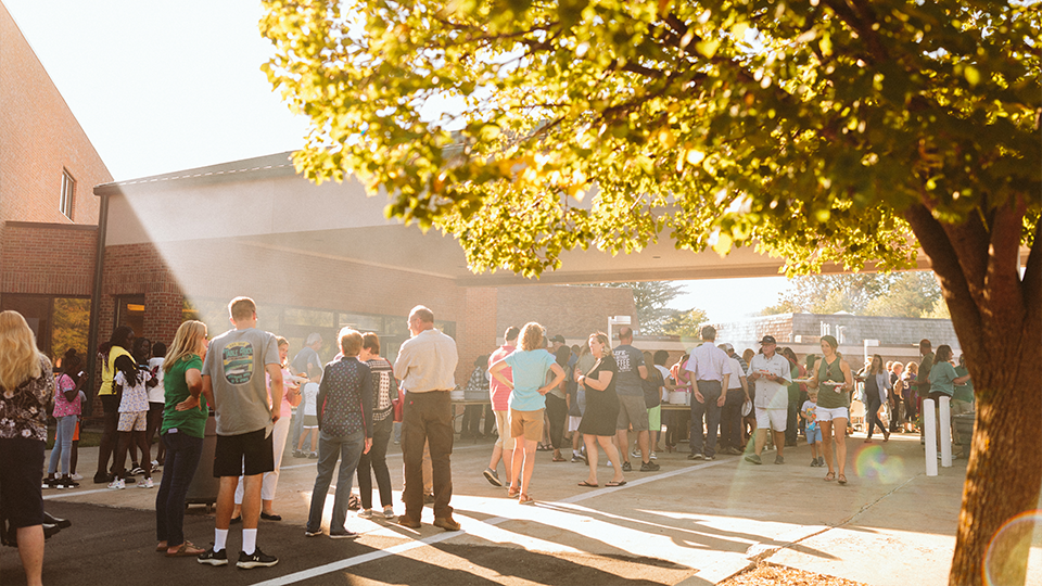 Music director at a concert