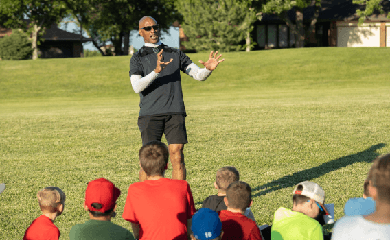 NE Coach Ron Brown camp