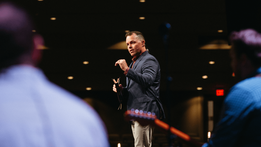 Pastor Jesse Randolph preaching at Kickoff