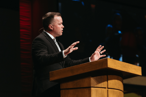 Pastor Jesse Randolph preaching