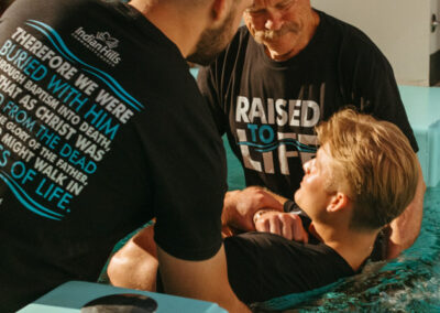 Kody Keller getting baptized