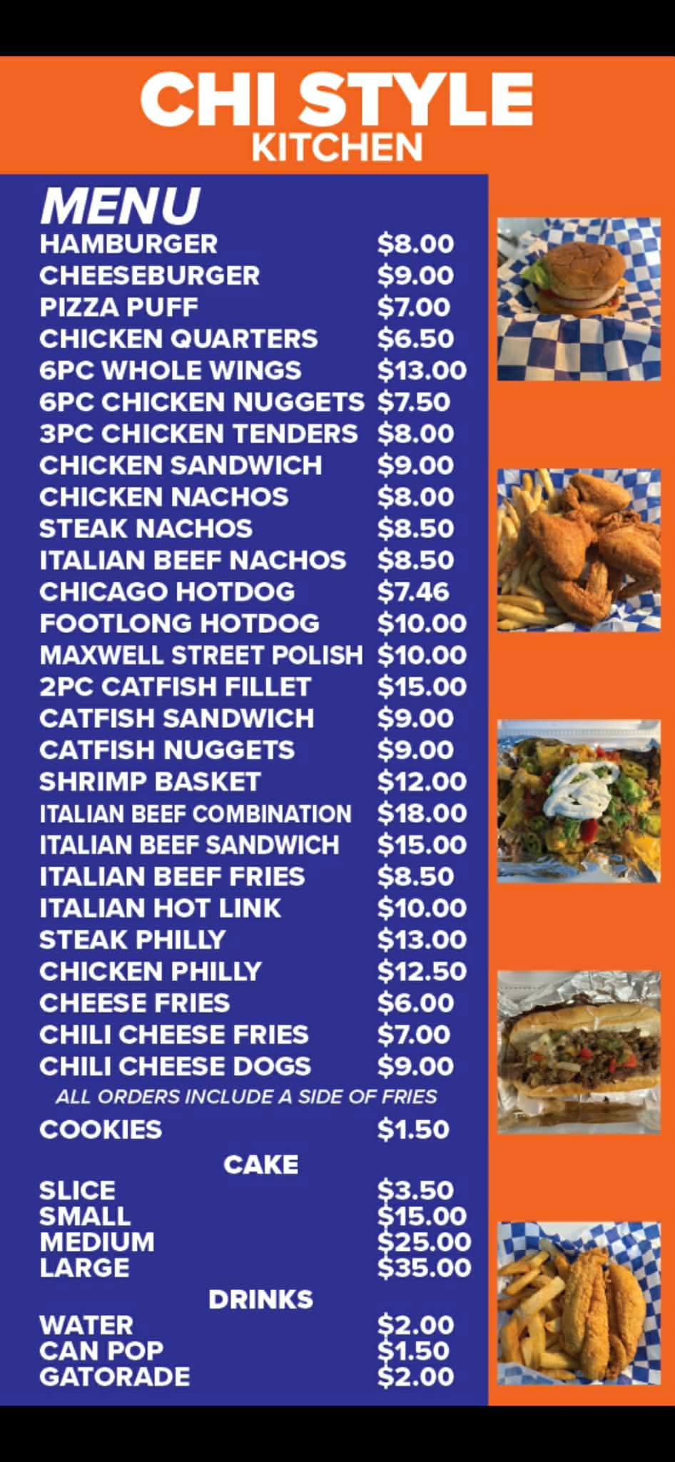 ChiStyle Kitchen menu