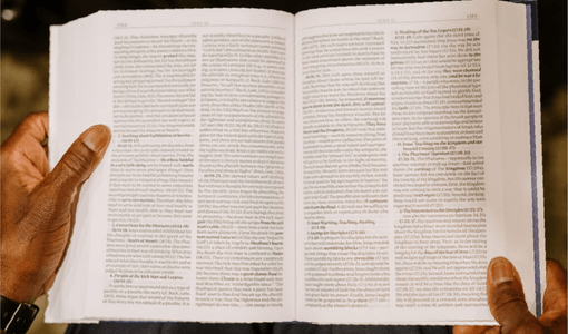Man reading Bible